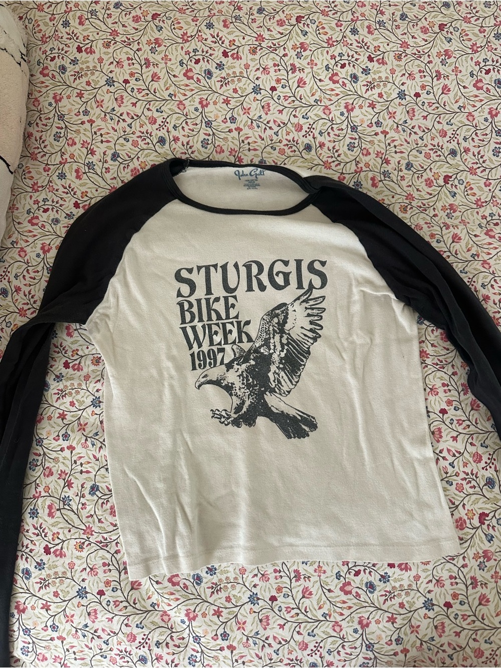 Brandy Melville Black and White Long Sleeve Tee